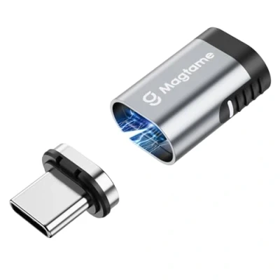 Afbeelding van Magtame Magnetische USB C Mannelijk naar Vrouwelijk Adapter, 240W Type Adapter Extender, 20Gbps gegevensoverdracht 4K Video uitgang voor Steam Deck, ROG Ally, Switch, Notebook, PC, Tablet,