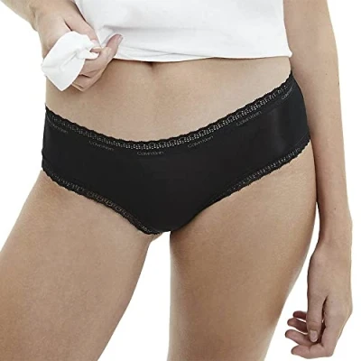 Afbeelding van Calvin Klein Dames hipster met kant, zwart, XL