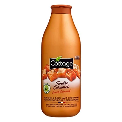 Afbeelding van Cottage Douchebad en vochtmelk Zachte karamel 97% natuurlijke ingrediënten 1 eenheid 750 ml