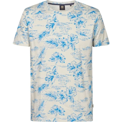 Afbeelding van Petrol Industries Allover Print Crestview Tshirt print, Heren, Maat: XXL, Seashell