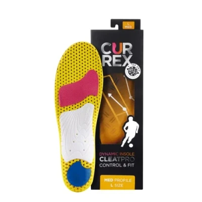 Afbeelding van CURREX CleatPro inlegzool voor voetbal en noppenschoenen, meer controle stabiliteit, krachtige grip, perfecte pasvorm, letselpreventie, geschikt alle voettypes