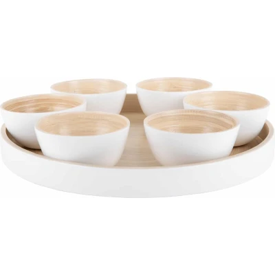 Afbeelding van Present Time Schaal Tray Puro Rond Wit 32x32x6cm Scandinavisch Sinterklaas cadeau cadeautjes vrouw man voor haar hem Sint Kado