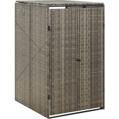 Afbeelding van vidaXL Containerberging enkel 70x80x117 cm poly rattan grijs