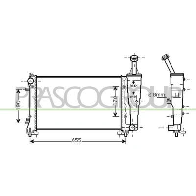 Afbeelding van Radiateur PRASCO FT350R005