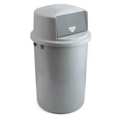 Afbeelding van Prullenbak 126ltr klepdeksel kunststof grijs
