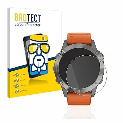 Afbeelding van BROTECT Screenprotector voor Garmin Fenix 6 / Pro Solar Folie Beschermfolie Beschermglas transparant