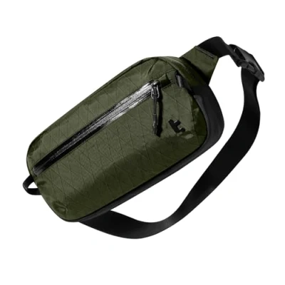 Afbeelding van tomtoc X Pac Sling bag voor heren en dames, 3,5 liter, buiktas, borsttas, riemtas, schoudertas, crossbody met RFID bescherming, wandelen, reizen, dagelijks gebruik, wit