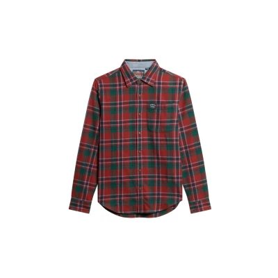 Afbeelding van Superdry LONG Sleeve Lumberjack Overhemd, Heren, Maat: Small, Buckshot check red