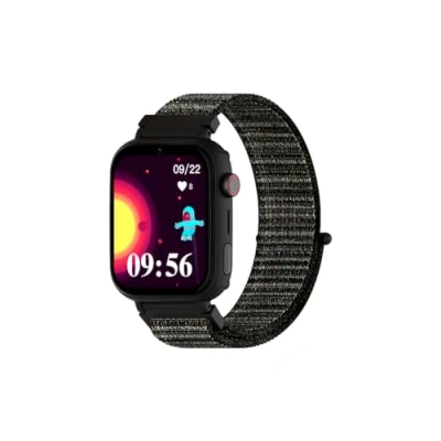 Afbeelding van DCU TECNOLOGIC Smartwatch voor kinderen met Android systeem WhatsApp GPS positionering videogesprekken SOS knop kinderbeveiliging Kleur: Zwart, Normal