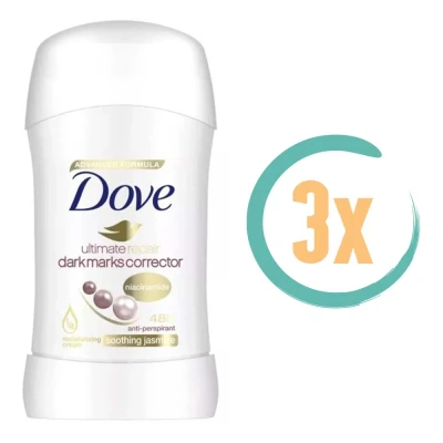 Afbeelding van 3x Dove Ultimate Repair Darkmarks Corrector Deostick 40ml