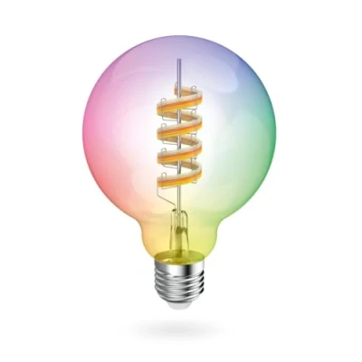 Afbeelding van Hama Smart LED Filament E27 G95, WLAN, Matter, 4,9 W, RGBW