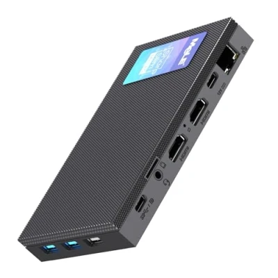 Afbeelding van MeLE Quieter4C ventilatorloze minicomputer 16 GB DDR4 512 ROM Micro PC Twin Lake N150 (tot 3,6 GHz) USB C 2 X HDMI 4K@60 Drievoudig scherm Desktopcomputers met VESA montage voor thuis/kantoor