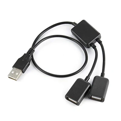 Afbeelding van CY USB 2.0 Dual Poorten Hub Kabel Bus power Voor Laptop Macbook Notebook PC &amp; Muis Flash Disk