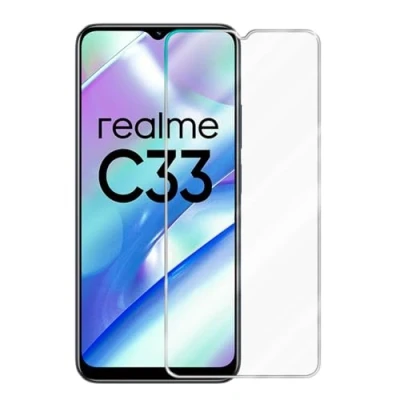 Afbeelding van Cadorabo Screenprotector geschikt voor Realme C33 Pantser film Beschermende in KRISTALHELDER Geharde (Tempered) display beschermglas 9H hardheid met 3D Touch