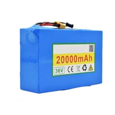 Afbeelding van 36V 20Ah Ebike accu voor 250W 500W elektrische fiets scootermotor, E bike lithium ionaccu, fietsaccu met oplader XT30+JST