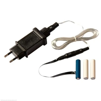 Afbeelding van Hellum 150841 Batterijadapter, 3V voedingsadapter, vervanging voor AAAx3 stuks batterijen, dummys vervangende voeding 1,8m voedingskabel op batterijen werkende lichtdecoratie