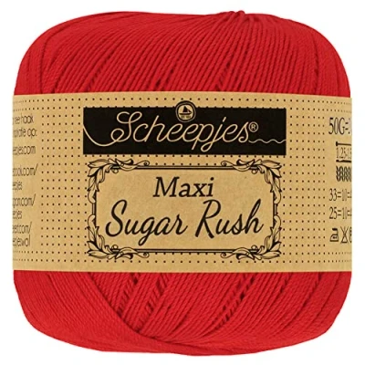 Afbeelding van Scheepjes Maxi Sugar Rush 722 Red Garen 10x50g