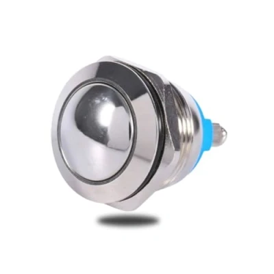 Afbeelding van 12V 3A Momentary Drukknop Schakelaar, Keenso Waterdichte Auto Speaker Hoorn Metalen Toggle Schakelaar IP65 IK08 19mm Automotive schakelaars