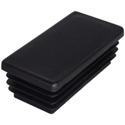 Afbeelding van SKIR&#039;CO (18 stuks) rechthoekige kunststof pluggen 30 x 60 mm, Mat Tube eindkappen, buis inserts, hek paal pluggen, zwart RAL 9005