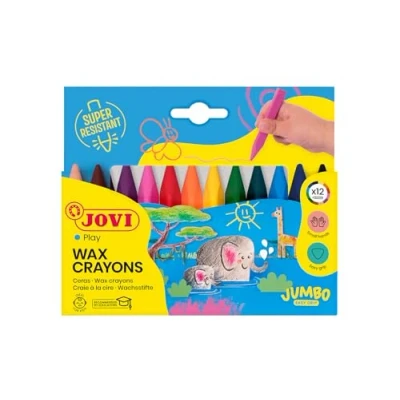 Afbeelding van Jovi Waskrijt Triwax Jumbo Easy Grip 12 Stuks