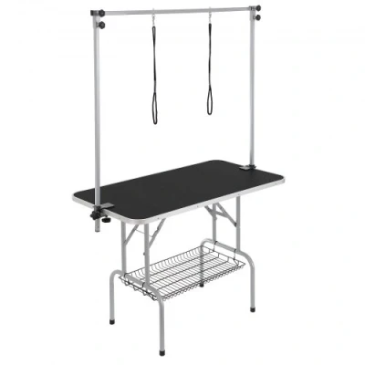 Afbeelding van VEVOR Trimtafel, 1300 x 617 1818 mm, roestvrij staal, hondenverzorgingstafel, draagvermogen 150 kg, kaptafel, opvouwbare dierenverzorgingstafel, 1137,9 609,6 ideaal voor baden, trimmen, drogen