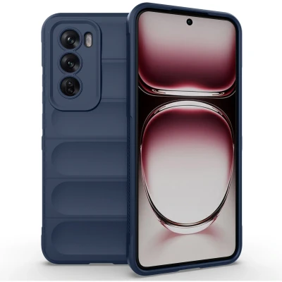 Afbeelding van Oppo Reno 12 Pro Hoesje Siliconen en TPU (zacht) imoshion Softcase/Backcover Donkerblauw Telefoonhoesje