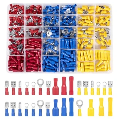 Afbeelding van 480 stuks kabelschoenenset, 30 soorten kabelschoenen, assortiment auto platte stekkerset, kabelverbinder, knelverbinding, steekverbinders, steekhulzen