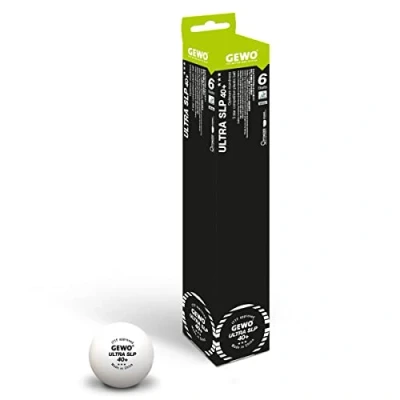 Afbeelding van GEWO Ball Ultra SLP Tafeltennisbal, 6 stuks, zonder naad/maximale rondheid, wit, 40