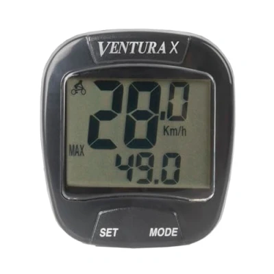 Afbeelding van Ventura Fietscomputer X 10 functies zwart