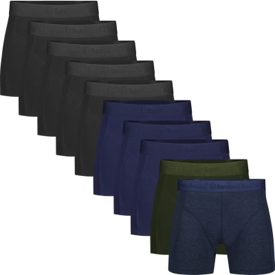 Afbeelding van Boxershorts Rico (10 pack) Zwart, Navy, Army &amp; Jeans Melange L