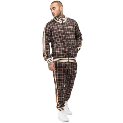 Afbeelding van Lonsdale Hedley Trainingspak, Heren, Maat: 3XL, Brown ecru orange