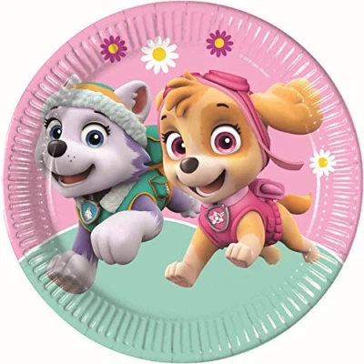 Afbeelding van Vegaoo 8 kartonnen Stella + Everest Paw Patrol borden