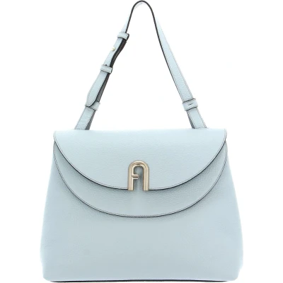 Afbeelding van FURLA Leren Handtas Avondtas Primula Top Handle Artemisia Lichtblauw