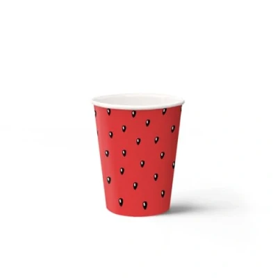 Afbeelding van PAW Wegwerp Bekers Set (8 st.) I Inhoud 250 ml Wegwerpbekers Ideaal voor Bruiloft, Kinderfeest, Verjaardag, Vieringen Papieren Druk op Waterbasis Watermeloen