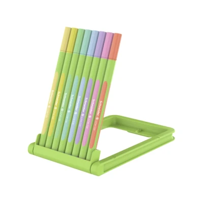Afbeelding van Schneider fineliner Line Up 0,4mm pastel verstelbare pencilcase 8 stuks S 191088