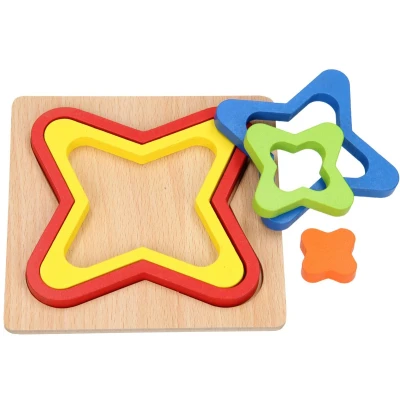 Afbeelding van Houten Vormenpuzzel Vlindervorm