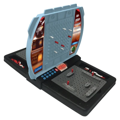 Afbeelding van Lexibook GT2800i1 Talking Sea Battle (Frans, Engels, Spaans, Portugees), Elektronisch bordspel voor 1 of 2 spelers, interactief, licht en geluidseffecten, strategie, werkt op batterijen, grijs/zwart,