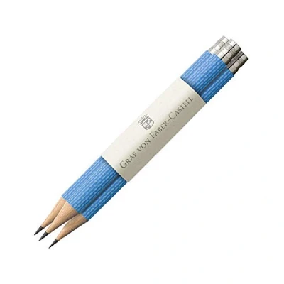 Afbeelding van Faber Castell Graf von Castell, model perfect potlood in Gulf Blue, 118668, 3 stuks (1 stuk)