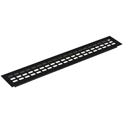 Afbeelding van Ventilatierooster 400x80 mm, insteekbaar ventilatieplaat, aluminium zwart geanodiseerd.