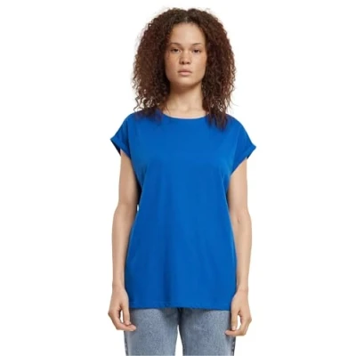 Afbeelding van Urban Classics Extended Shoulder Tshirt basic, Dames, Maat: Large, Sporty blue