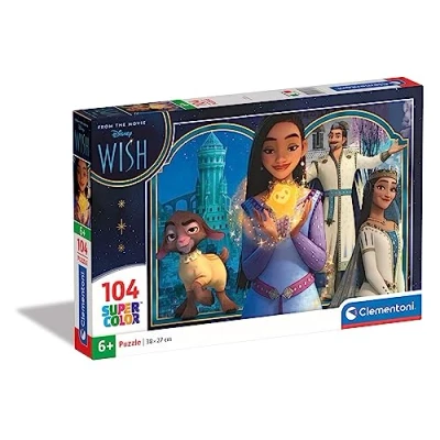 Afbeelding van Clementoni 27269 Supercolor Puzzel Disney Wish 104 Stukjes, Kinderpuzzels, 6 8 Jaar, Gemaakt in Italië