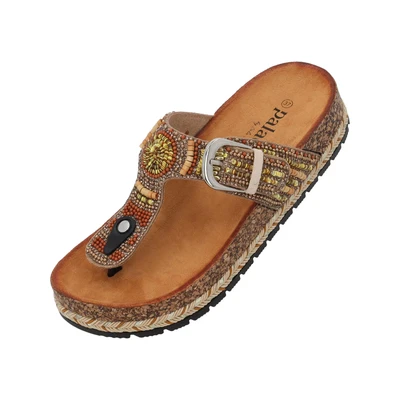 Afbeelding van Palado by Sila Sahin Teensandalen, Dames, Maat: 37, Tan Kunststof