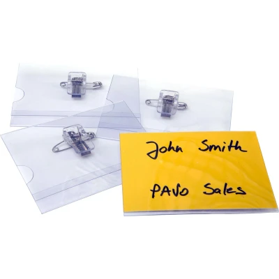 Afbeelding van Badge met combi clip 40 x 75 mm 50 stuks