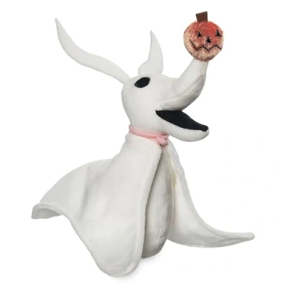 Afbeelding van Disney Store Officiële Zero Kleine Mini Bean Bag, Tim Burton&#039;s The Nightmare Before Christmas, 24 cm, Pluchen Speelgoed, Spookhond Met Glanzende Pompoenneus
