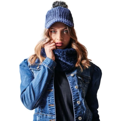 Afbeelding van Sorbetto Sjaal Nadine Dames Polyester Blauw One size