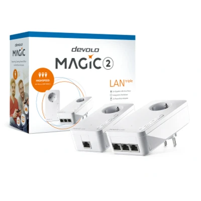 Afbeelding van devolo Magic 2 LAN triple Starter Kit G.hn 3x RJ 45 pack 8510
