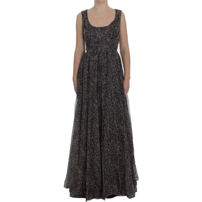 Afbeelding van Dolce Gabbana Maxi Dress Sleeveless Floral Print Wo Multicolor