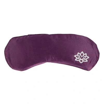 Afbeelding van Bodhi Zacht oogkussen met lavendel lijnzaadvulling, oogmasker voor yoga, ontspanning en meditatie, overtrek van mako satijn of zijde, wellness thuis (mako satijn, aubergine)