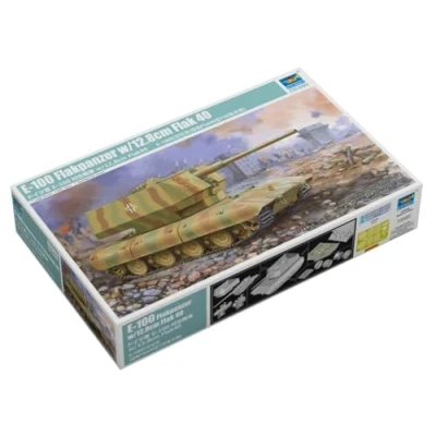 Afbeelding van 1:35 Trumpeter 09585 E 100 Flakpanzer w/12.8cm Flak 40 Plastic Modelbouwpakket