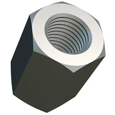 Afbeelding van M16 Zeskant Koppelingsmoeren (48mm 24mm) Lange Staafmoer Vrouwelijke Draad Gelegeerd Staal Verzinkt DIN 6334 (Pak van 2) Lengte 48mm